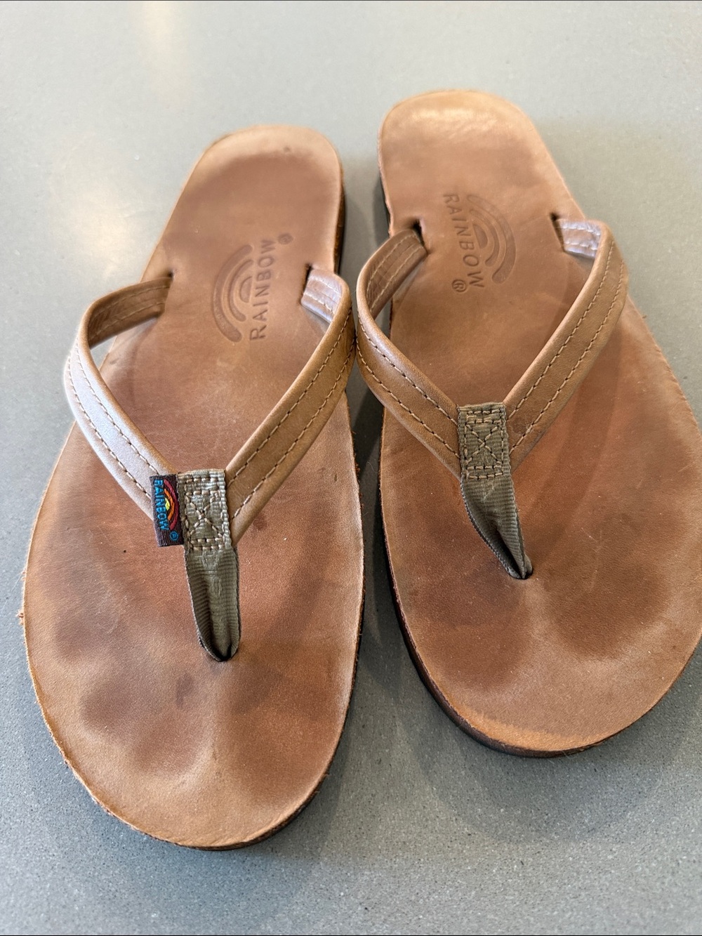 Rainbow Brown Leather Sandals - Picture 2 of 7